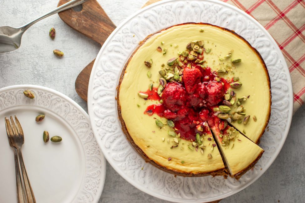 Midden-Oosterse labneh cheesecake