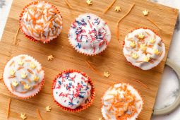 Koningsdag (healthy) carrot cupcakes