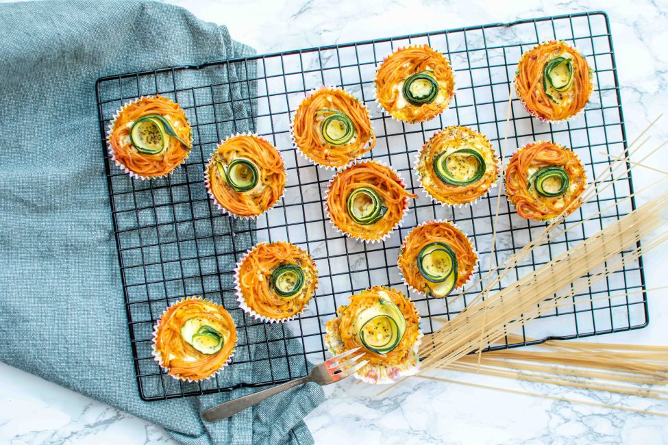 Spaghetti cupcakes met courgette
