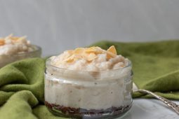 Italiaanse rijsttoetjes in een glaasje