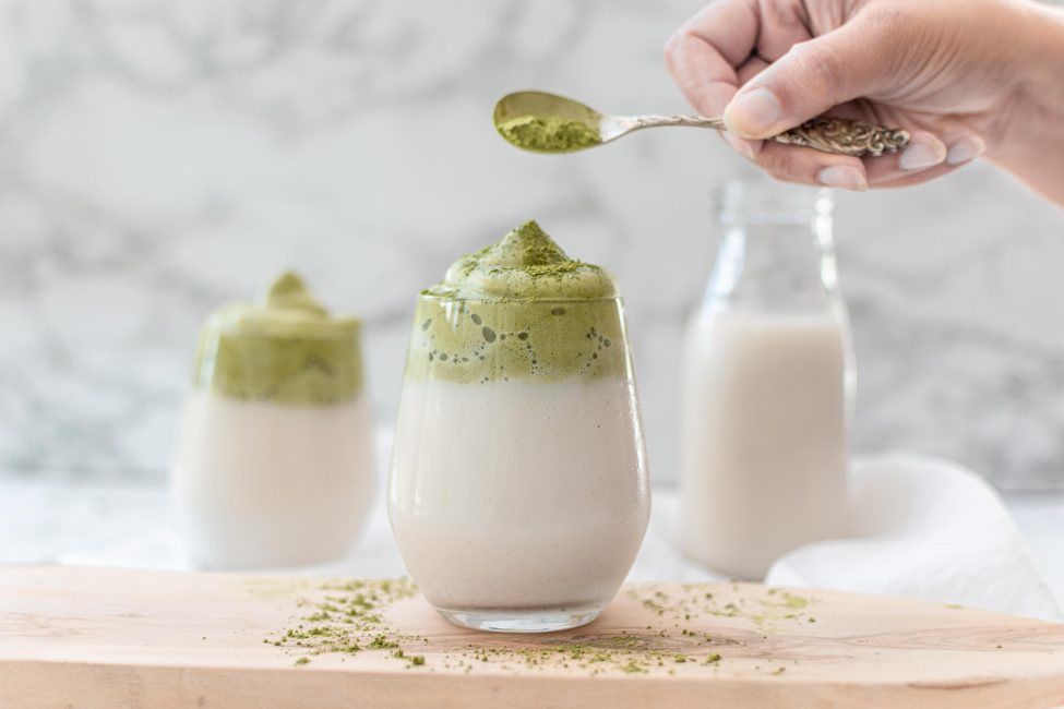 Matcha dalgona (zonder ei)
