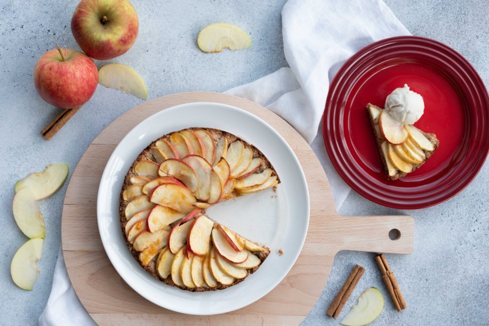 Glutenvrije hazelnoot appeltaart (supermakkelijk!)