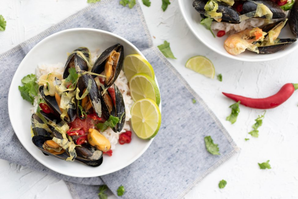 Thaise mosselcurry